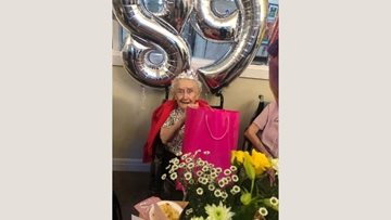 Birthday celebrations at Chorlton care home